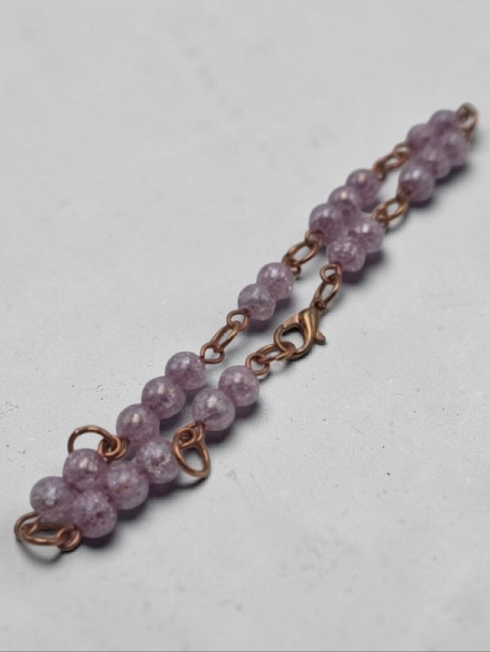 Handmade Purple Beaded Anklet | Boho  Ankle Bracelet for Summer Style